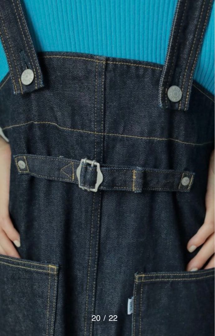 EDWIN×ETRETOKYO COREデニムハイライズサススカート　インディゴ