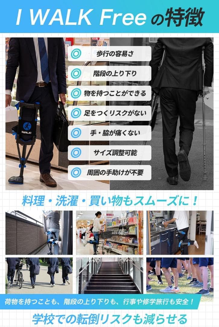 iWALK 3.0　アイウォークフリー　 松葉杖