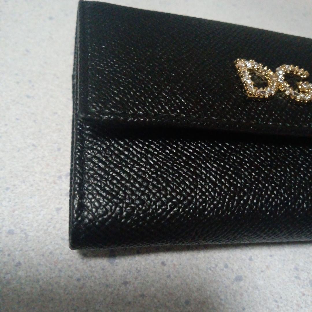 DOLCE & GABBANA ブラック三つ折り財布