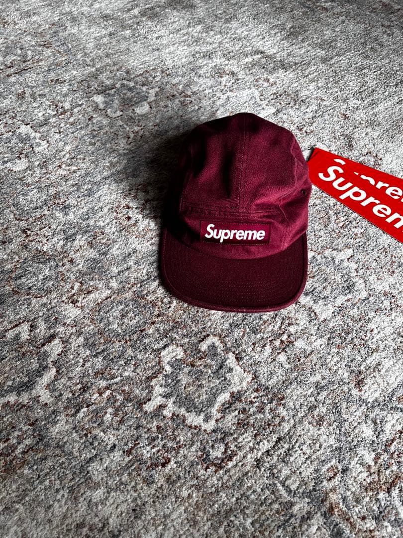 帽子 Supreme Denim Camp Cap \"Cardinal\" (24FW)
