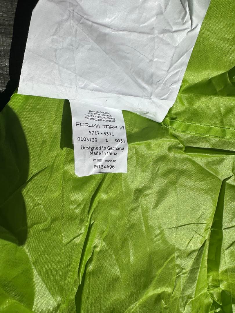 サレワ　フォーラムタープ　６　salewa forum tarp 新品