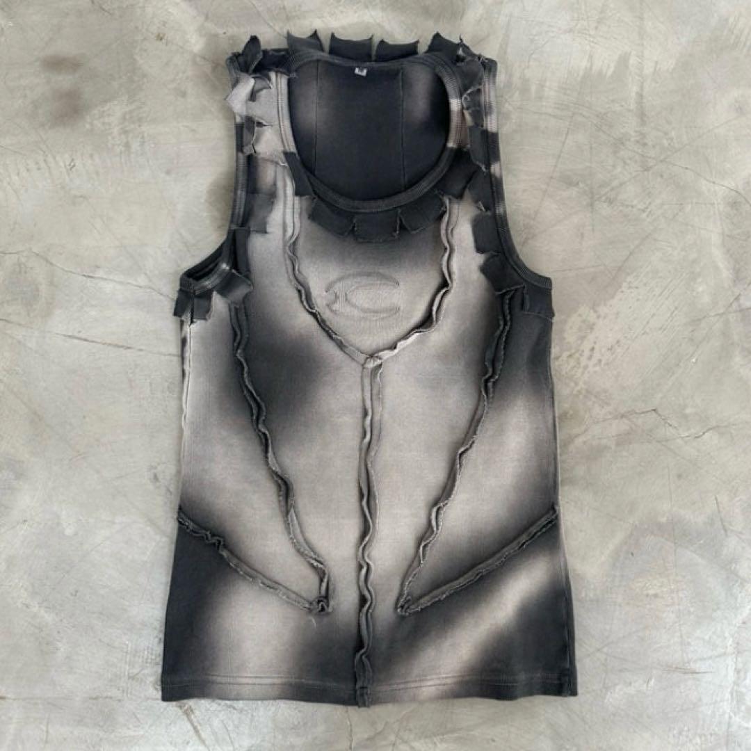 トップス cozy worldwide CHAOS DREAM WAXED TANKTOP
