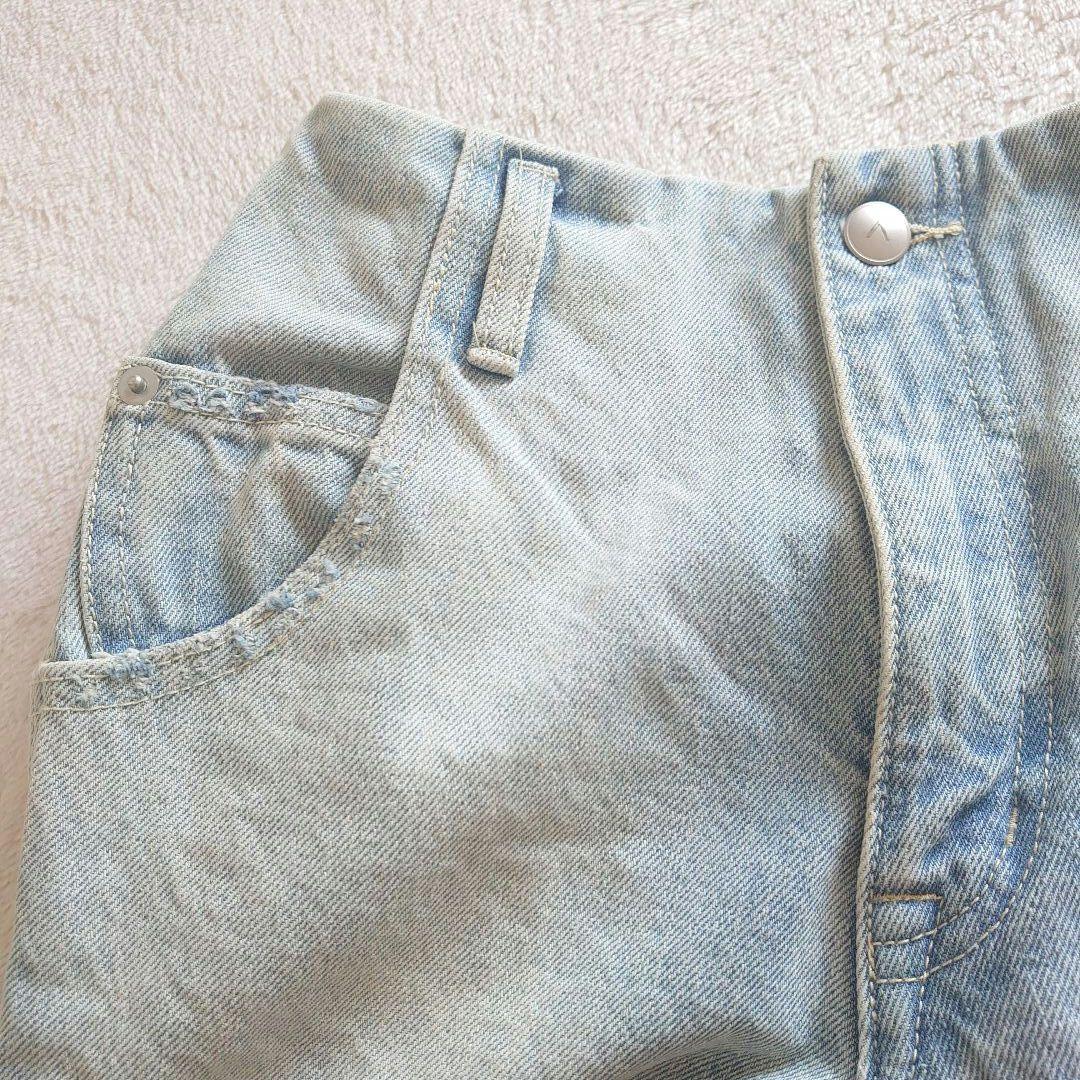 ♡ANDMARY♡Back ribbon denim cargo pants