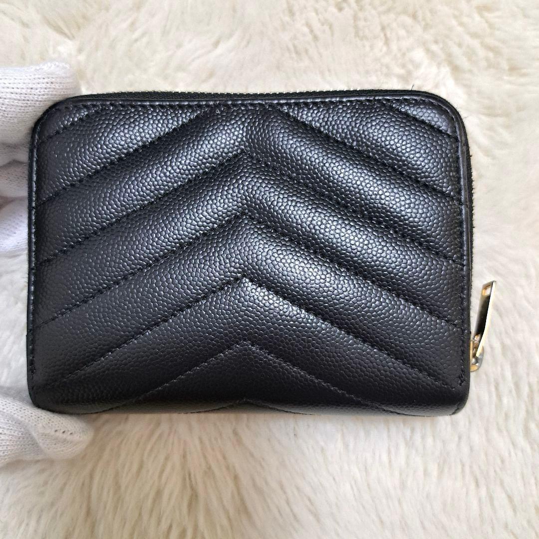 ✨極美品　レシートあり✨サンローラン　二つ折り　カサンドラ　キャビアスキン