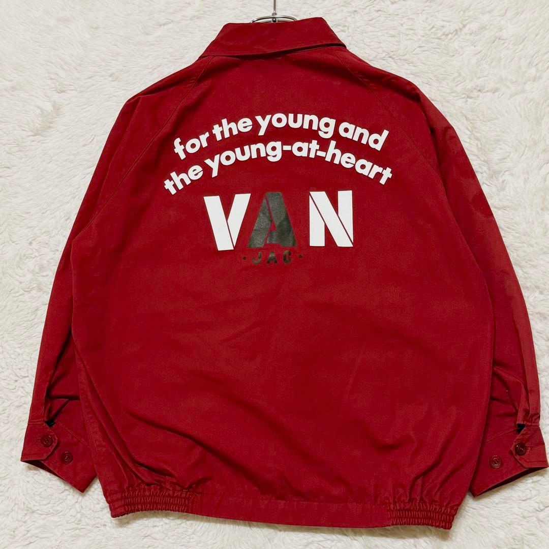 VAN JAC アーチロゴ スイングトップ サークルロゴワッペン 裏地チェック