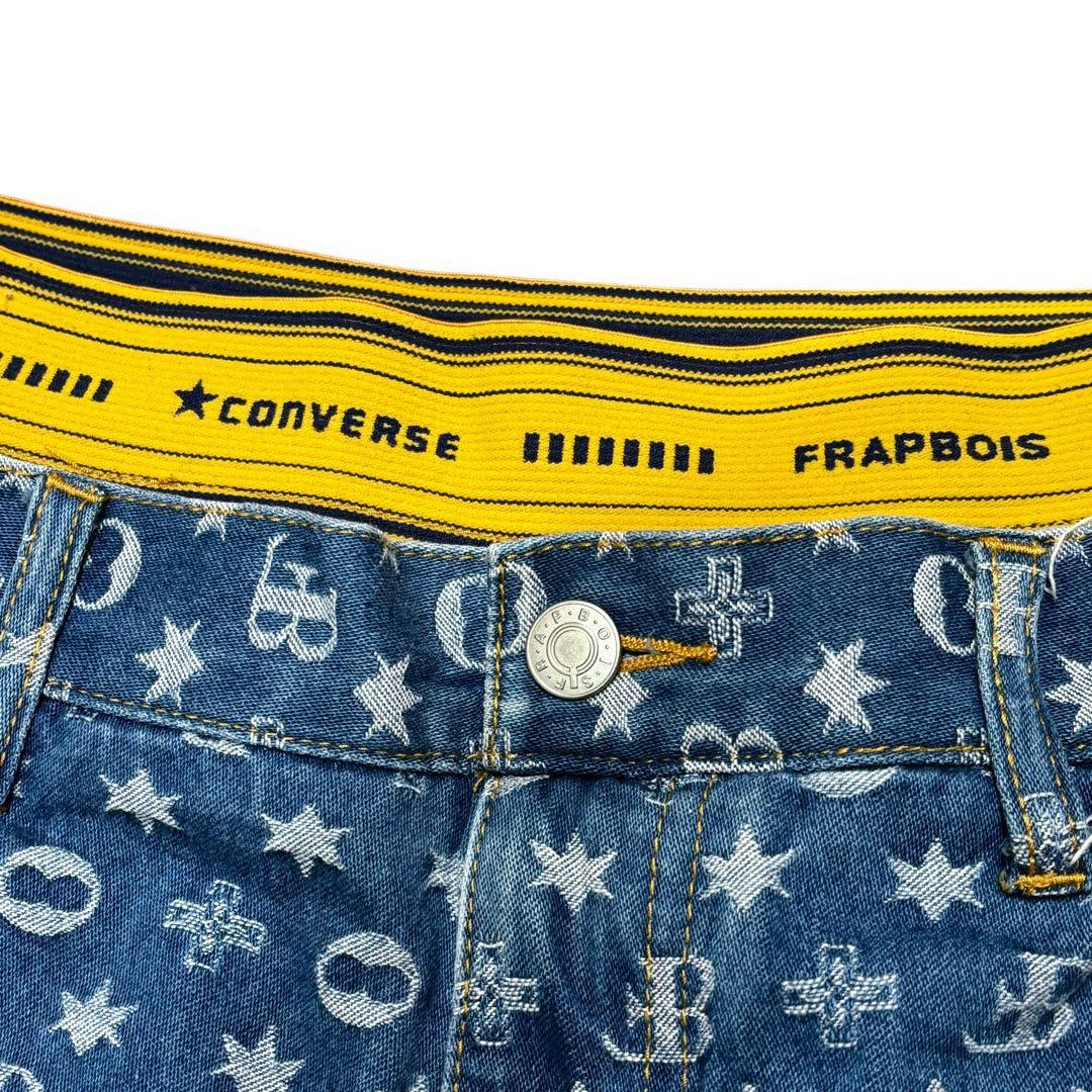 FRAPBOIS×コンバース フラボア モノグラム 総柄 デニム サルエルパンツ