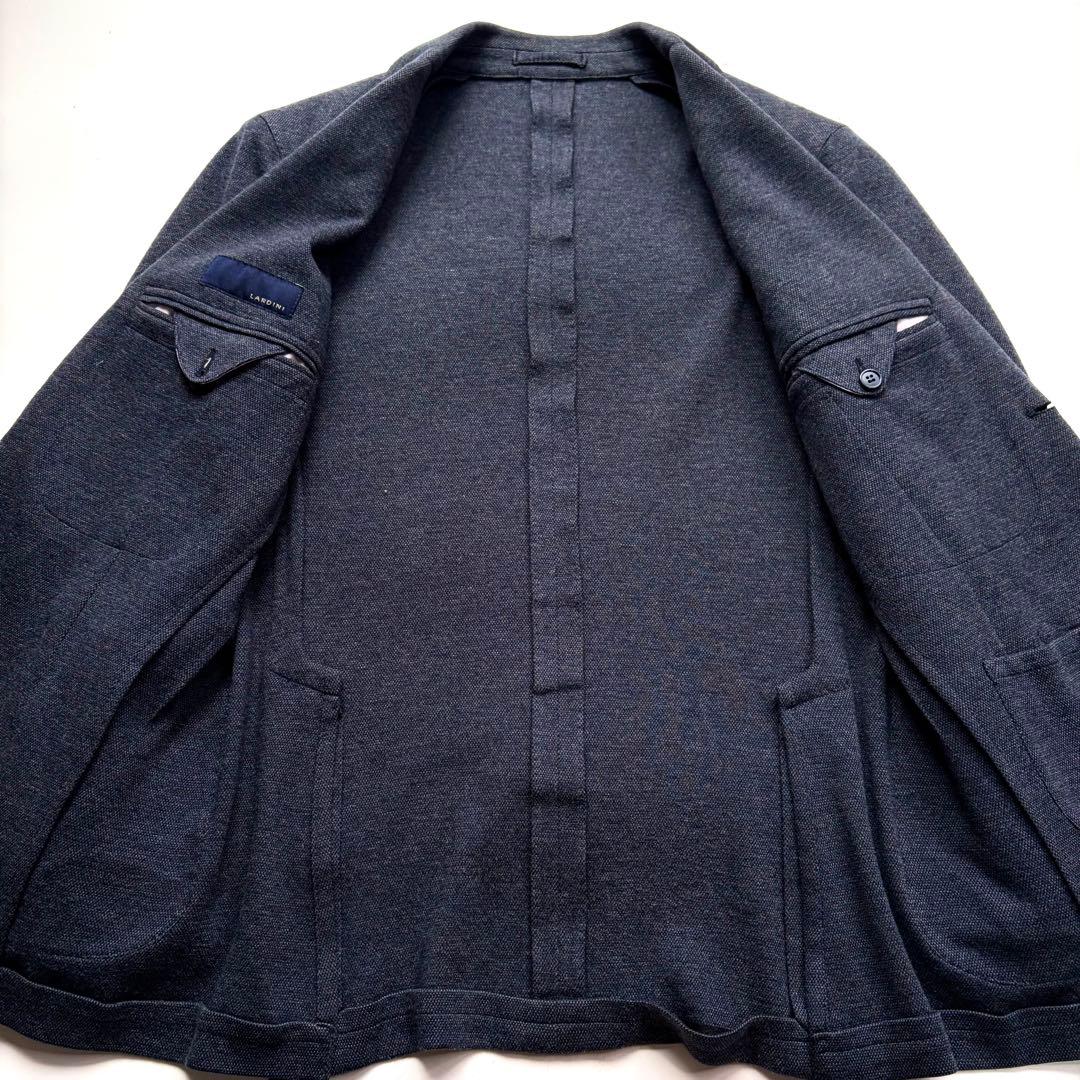 LARDINI ラルディーニ メランジネイビー ジャージー テーラードジャケット