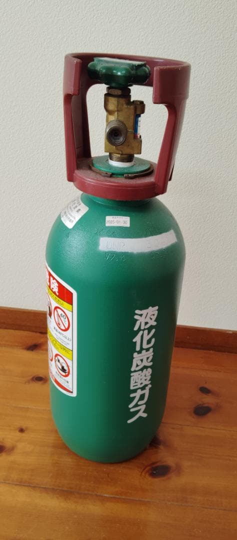 ミドボン5kg 空容器 + 炭酸水製作　CO2レギュレーター（中古）