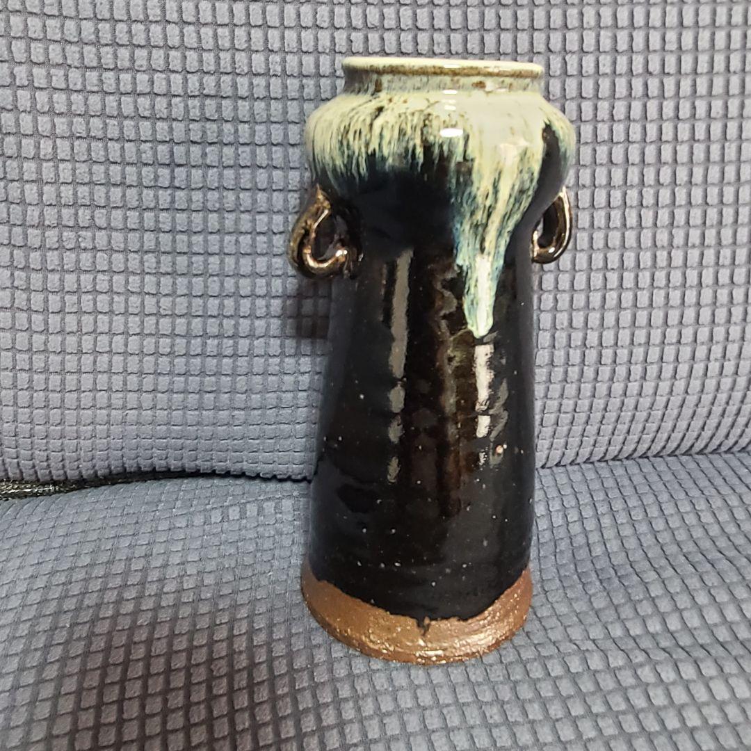 陶器花瓶　花入れ　中里宗家14代陶仙　茶道