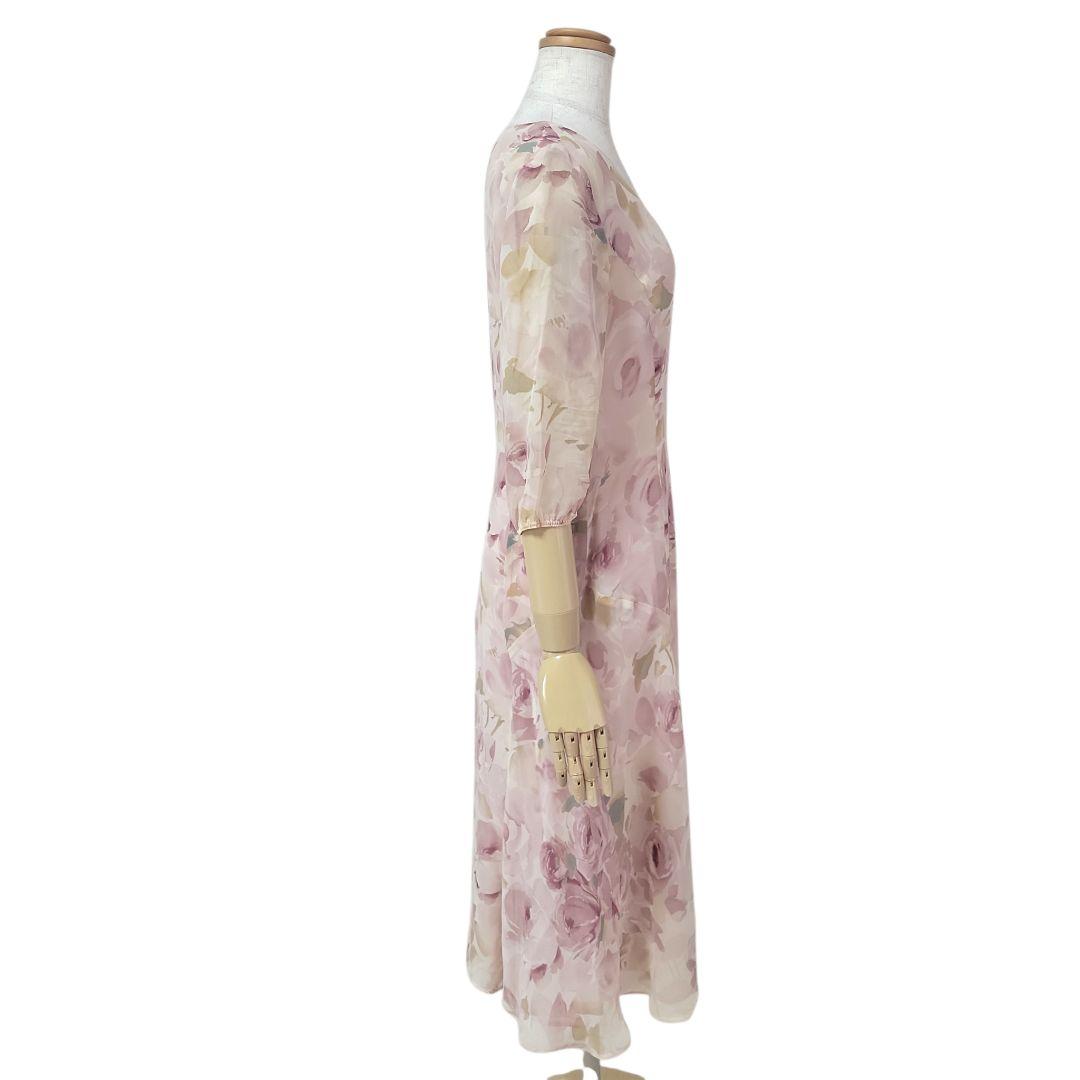 小夏のママ様✴美品 Max Mara 高級シルク 花柄ワンピース 春色 上品