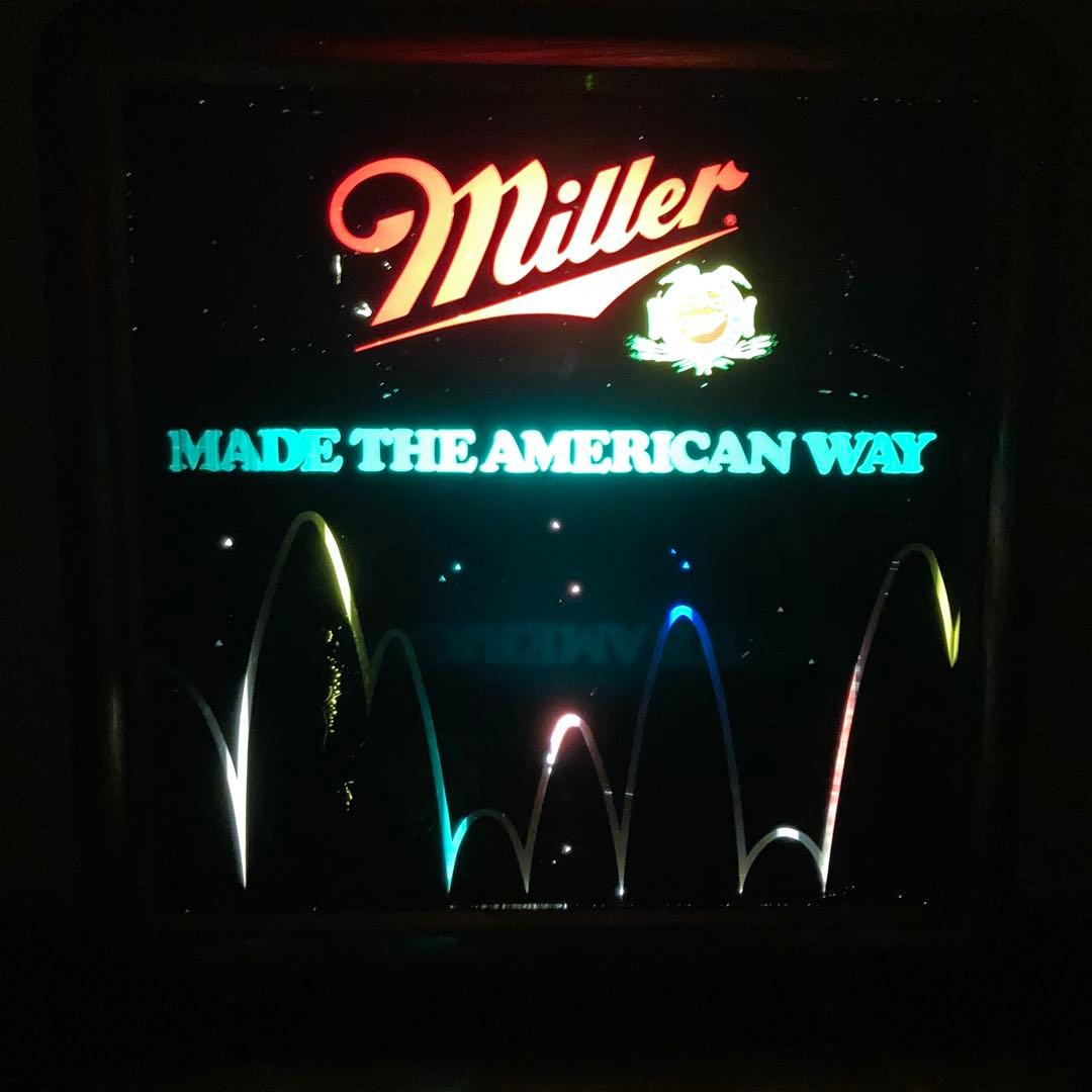 Miller 照明付きヴィンテージモーションサイン