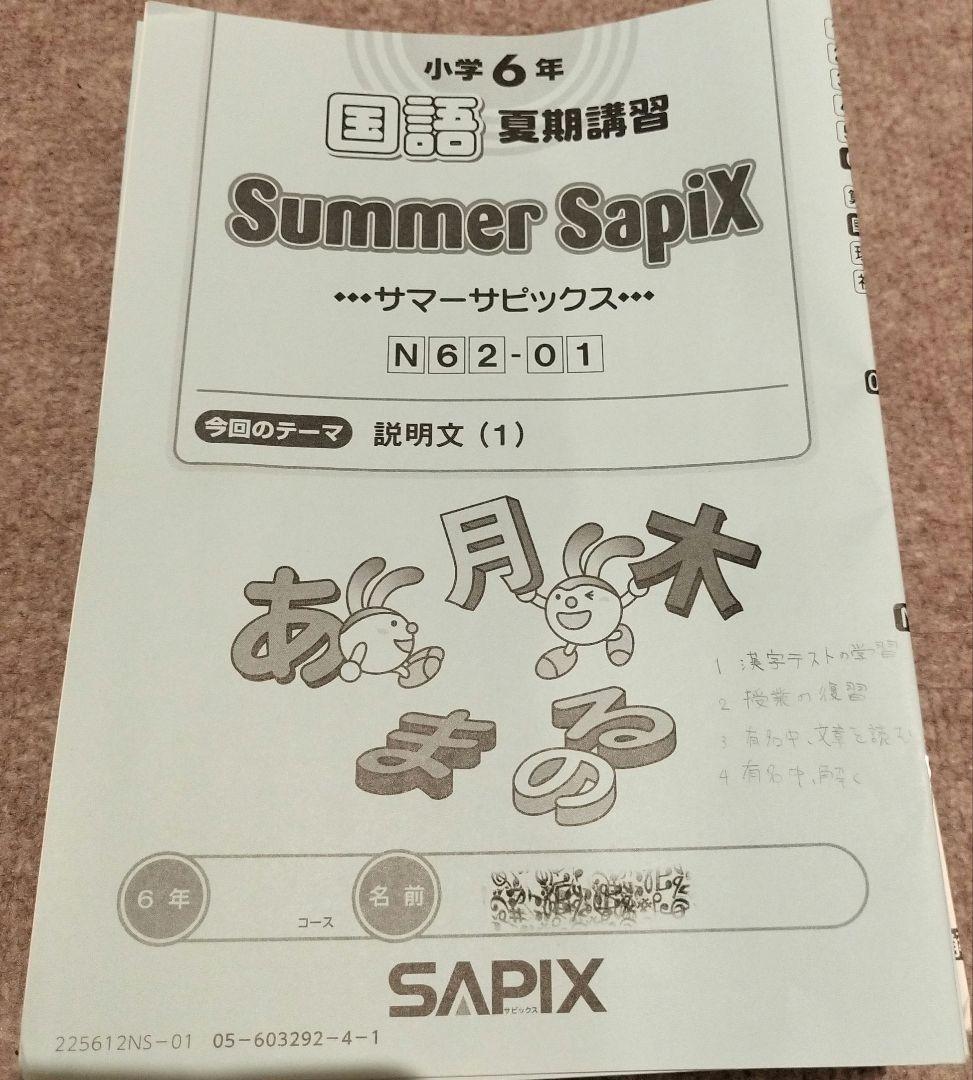サピックス 小学6年 国語セット