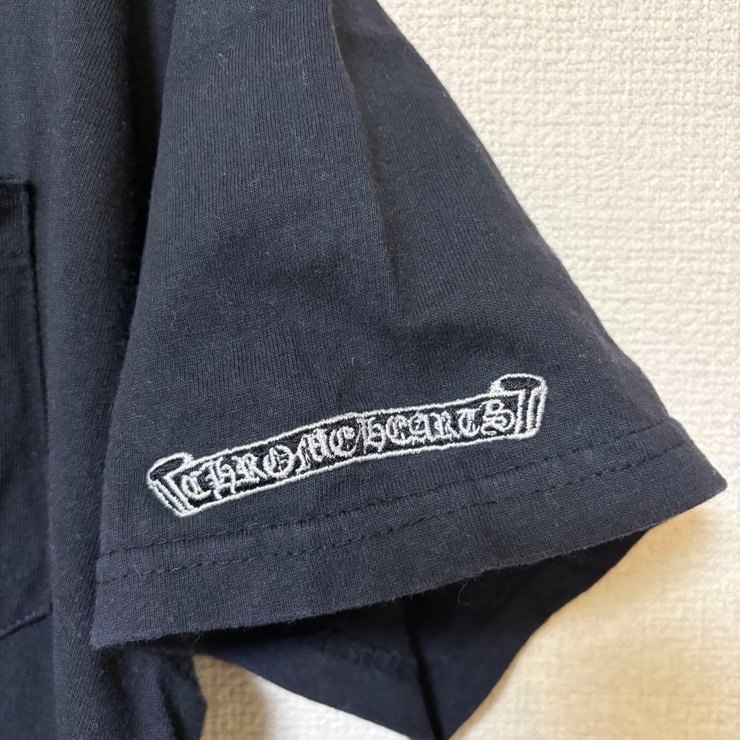 USA製 オールド クロムハーツ 刺繍ポケットTシャツ M ブラック