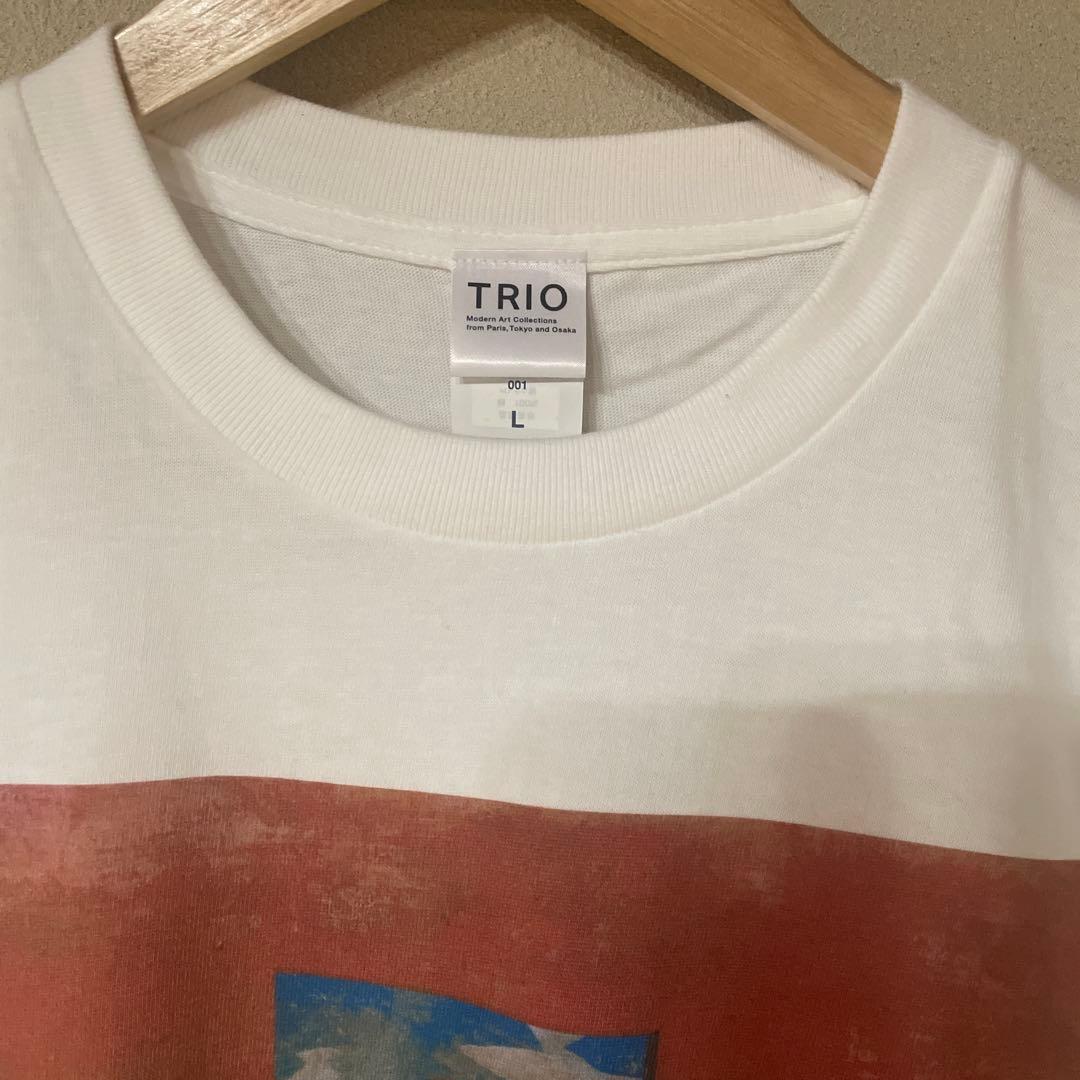 TRIO 有元利夫アートプリント Tシャツ L ホワイト