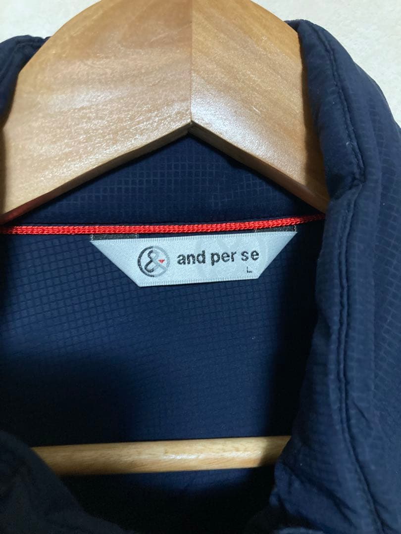 and per se ネイビー ジャケット L