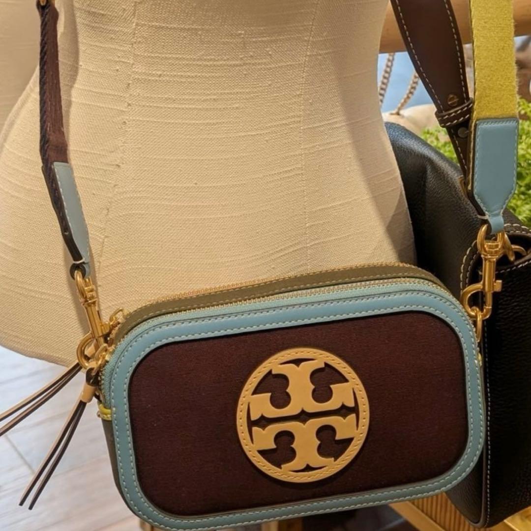 トリーバーチ TORY BURCH ミラー キャンバス ミニ クロスボディバッグ
