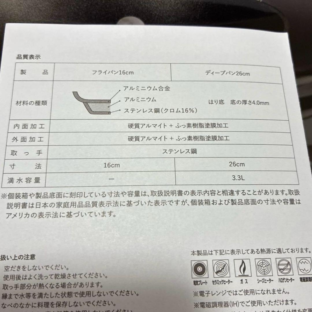 新品未使用　マイヤー　サーキュロン　ディープパン　フライパン　２個　セット　深型