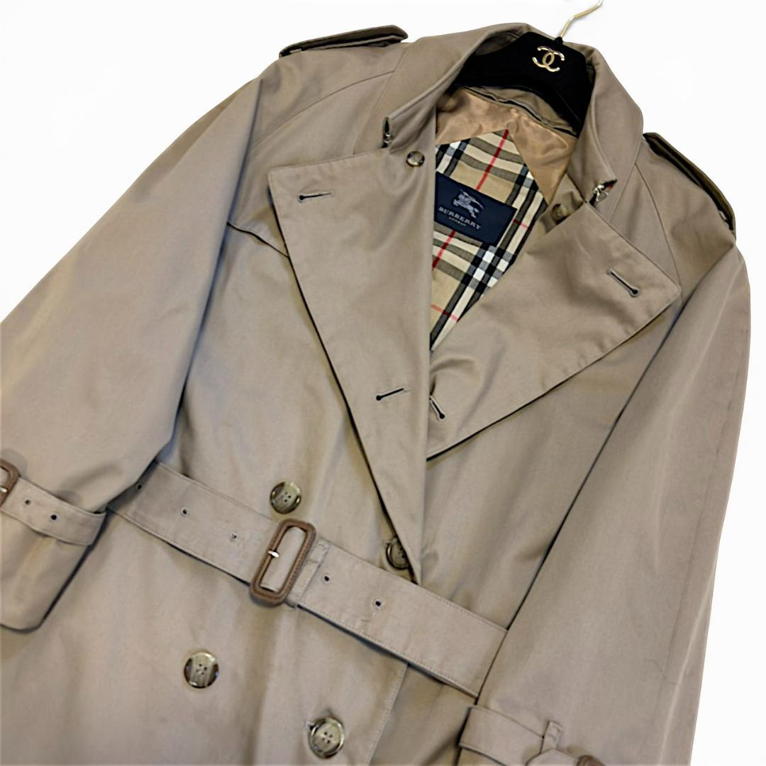 BURBERRY LONDON ノバチェック 腰ベルト マキシ丈 トレンチコート