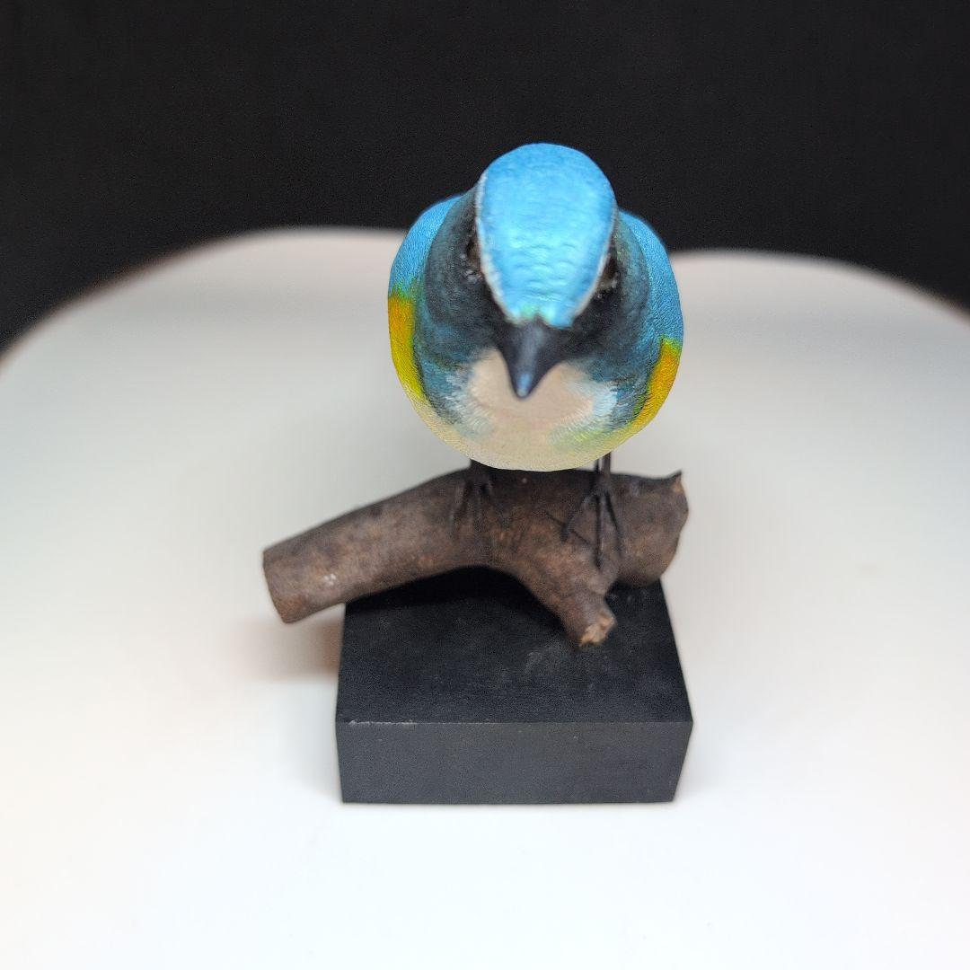 ルリビタキとウソ　木彫りの野鳥　 　　ありがとう358さま専用品