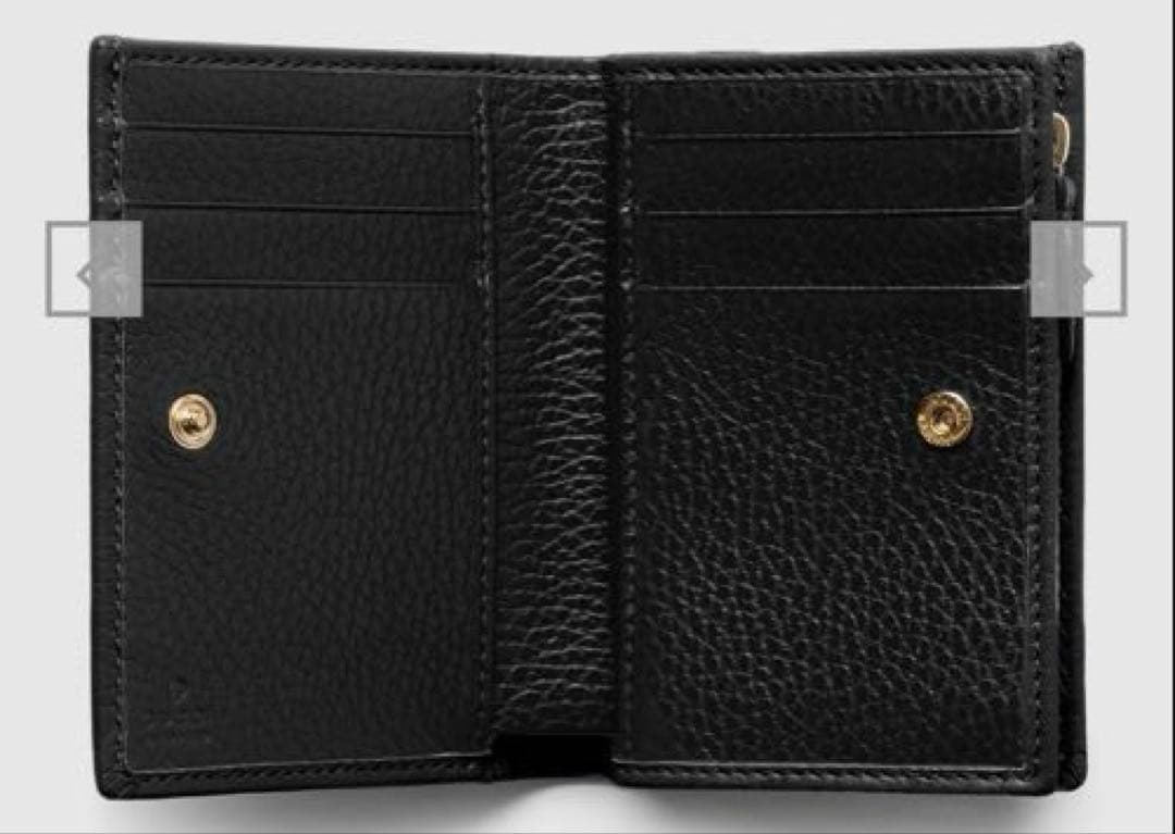 GUCCI ダブルGウォレット ブラックレザー
