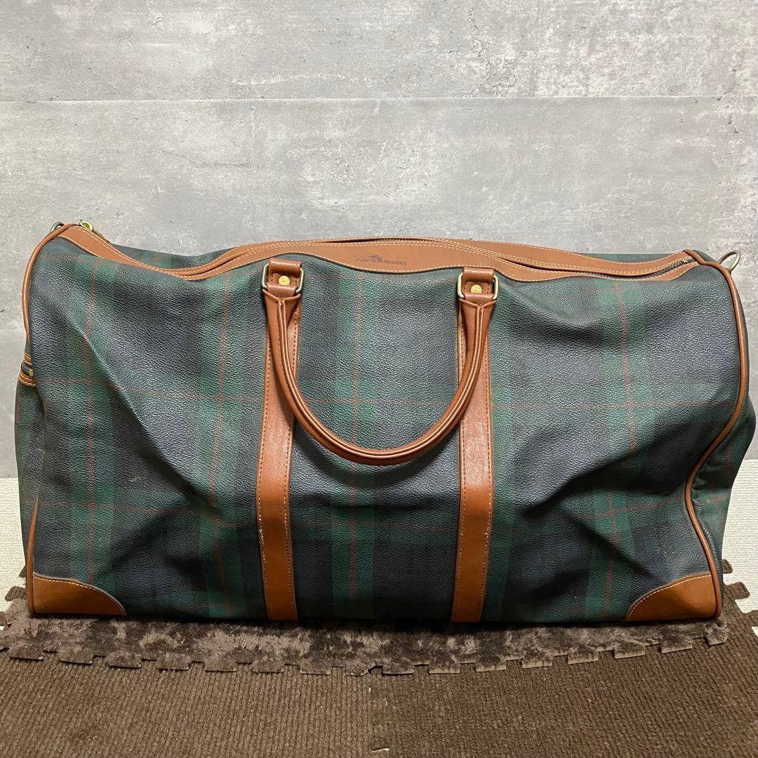 ポロ マレット Polo Mallet チェック柄 ボストンバッグ ヴィンテージ