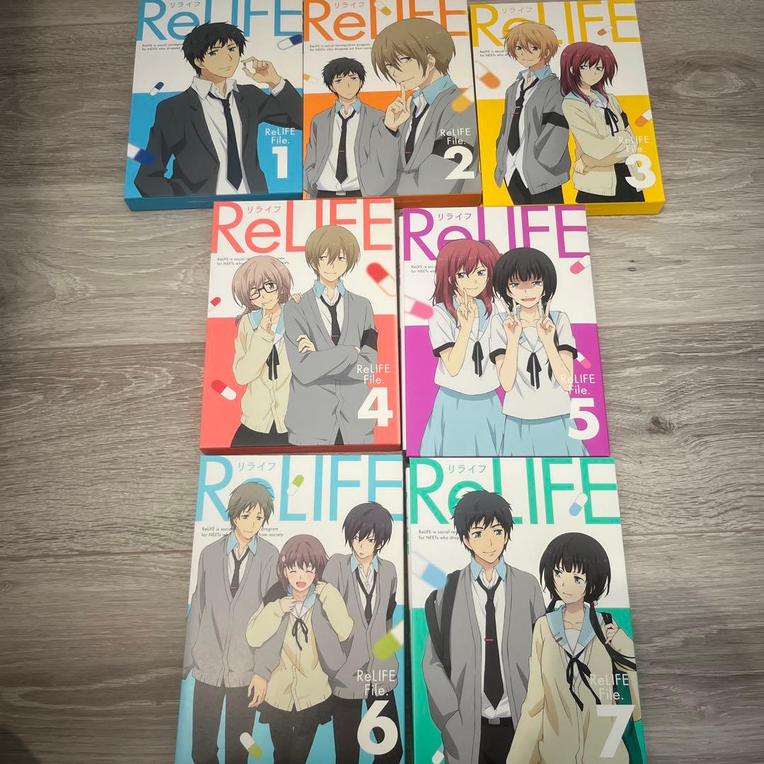 アニメDVD ReLIFE 完全生産限定版 BOX付き全7巻セット