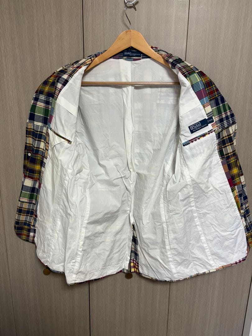 Polo RalphLauren マドラスチェックパッチワークジャケット