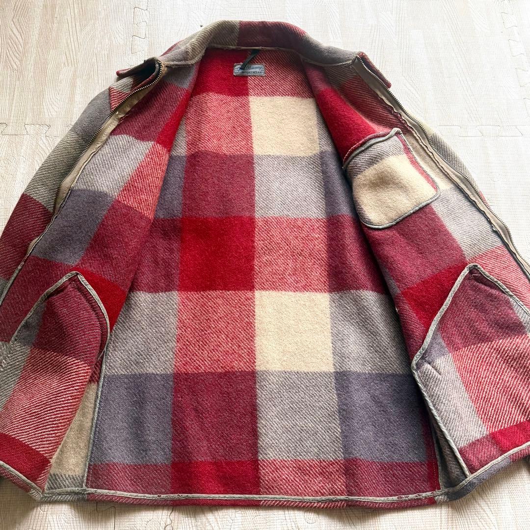 40s JC Penney スポーツジャケット メルトン ブロックチェック