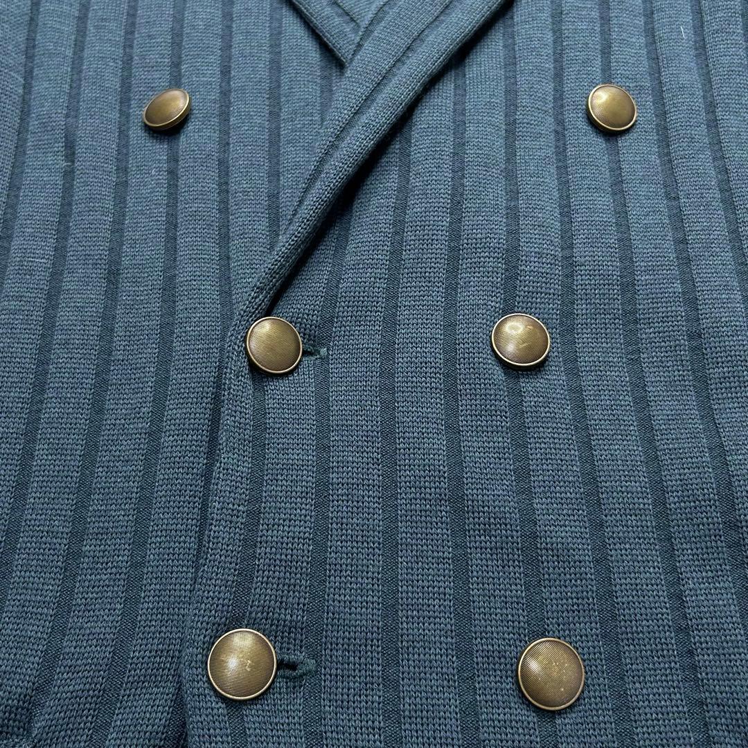 【美品】LARDINI ラルディーニ　ダブル ニット ジャケット ブートニエール