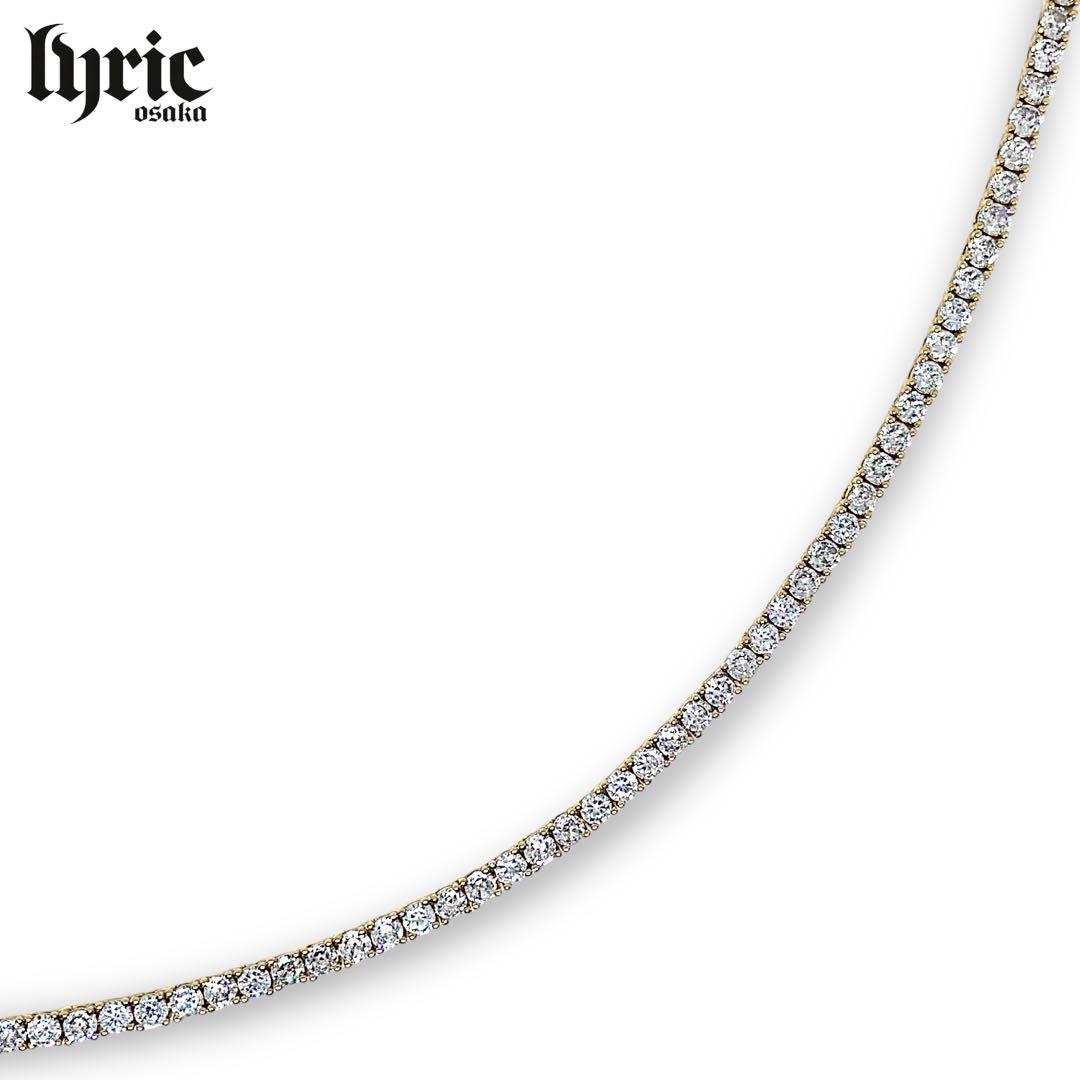3mm 50cm テニスネックレス テニスチェーン 高品質 コスパ最強 GOLD