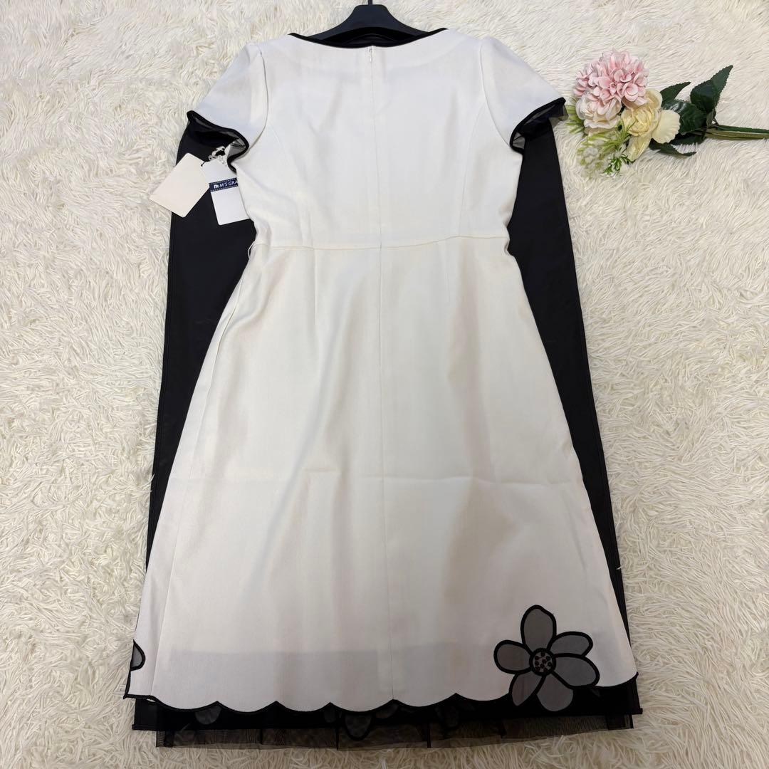 【未使用　タグ付】40 スパンコール　エムズグレイシー　ワンピース　花柄　レース