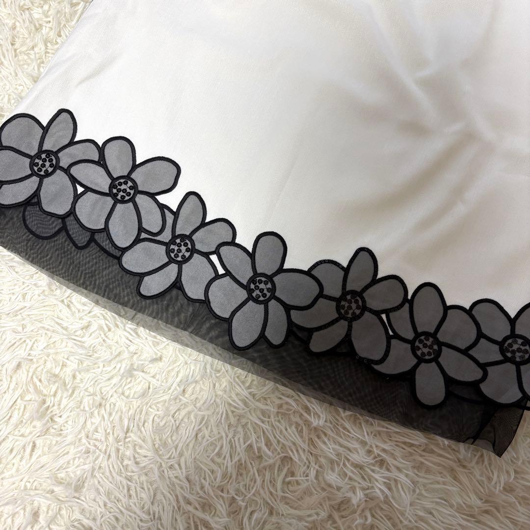 【未使用　タグ付】40 スパンコール　エムズグレイシー　ワンピース　花柄　レース