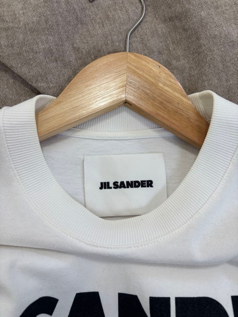 【JIL SANDER】ロゴプリント オーバーサイズTシャツ S ホワイト