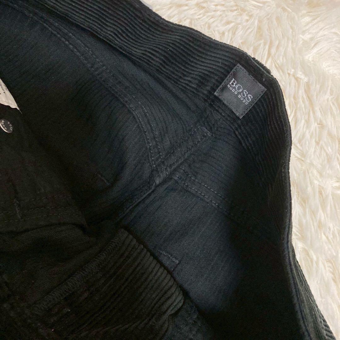 Boss コーデュロイパンツ ブラック W32-L34 カジュアル 着回し