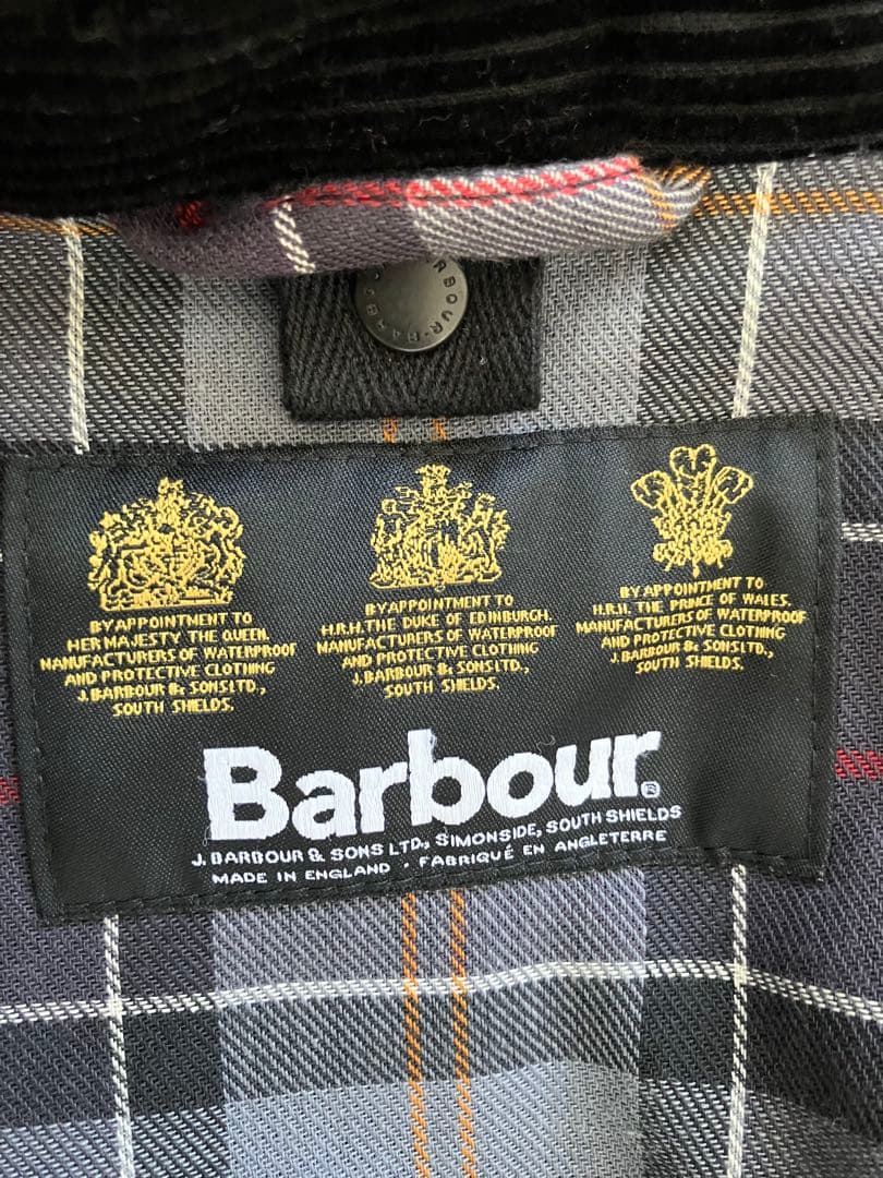 BarbourバブアービデイルSL黒36美品