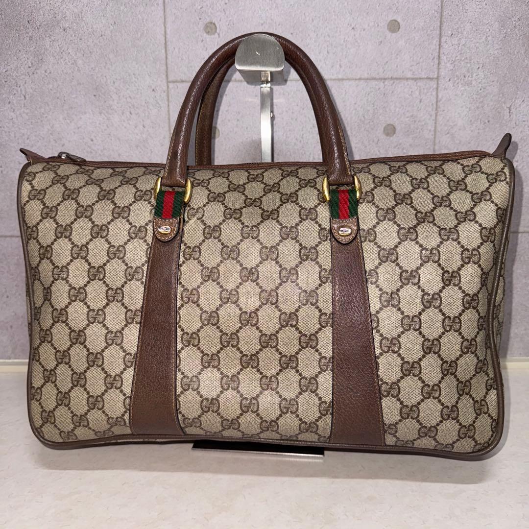 GUCCI オールドグッチ ミニボストンバッグ シェリーライン GGスプリーム