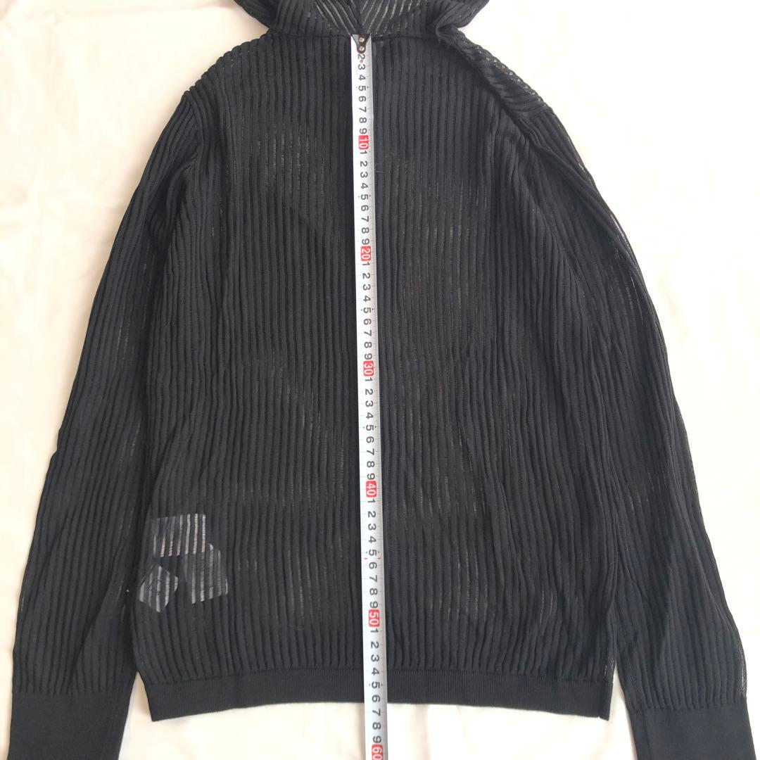 RIM.ARK SheerRibbedHoodie シアーリベッドフーディー