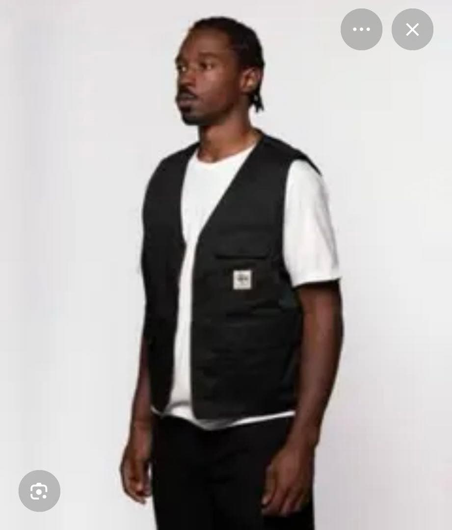 Stussy ブラック ベスト Lサイズ　ステューシー