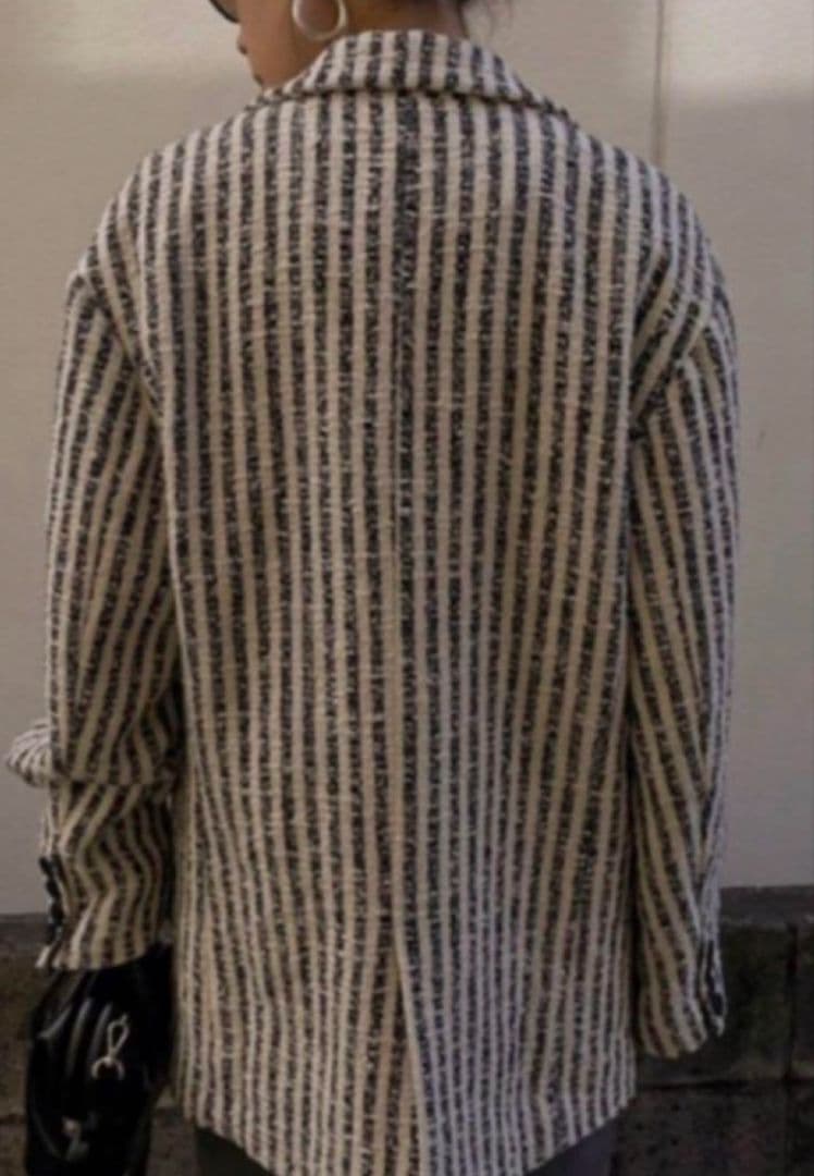 アメリ　ヴィンテージ　GIOLICA STRIPE TWEED JACKET