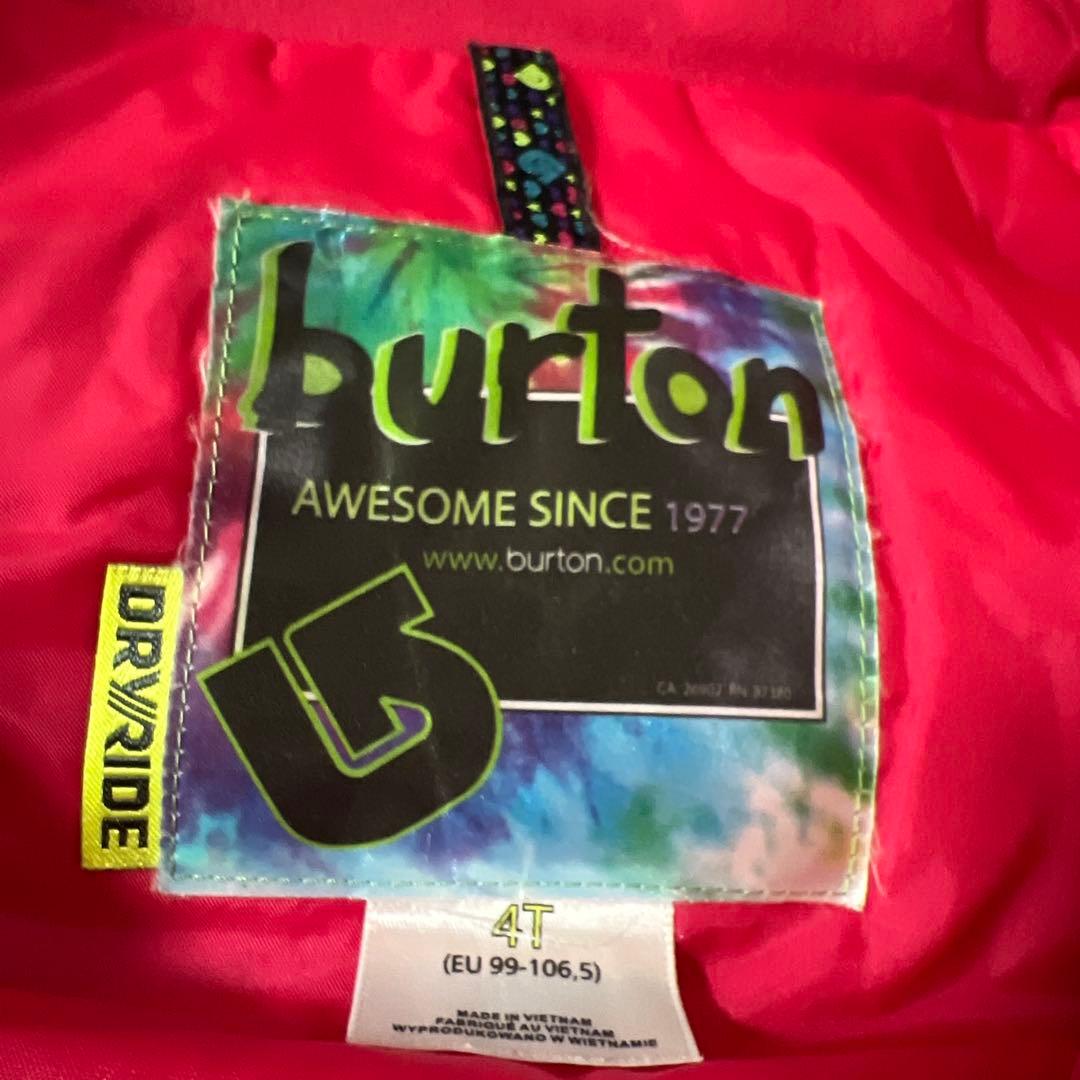 Burton 子ども用スノーボードウェア ピンク