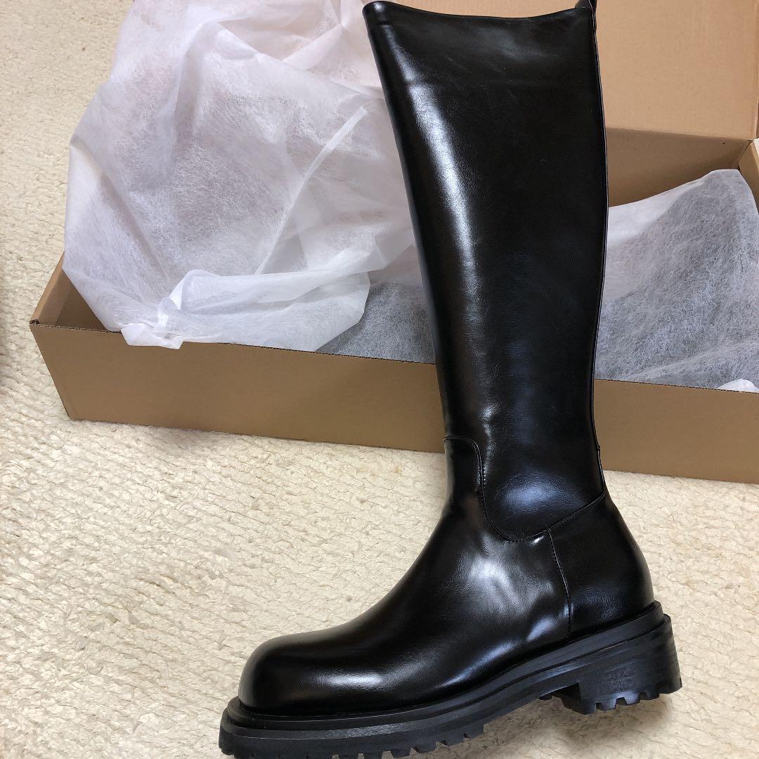 新品未着用　via j(ヴィアジェイ) エコレザーロングブーツ　キャナルジーン