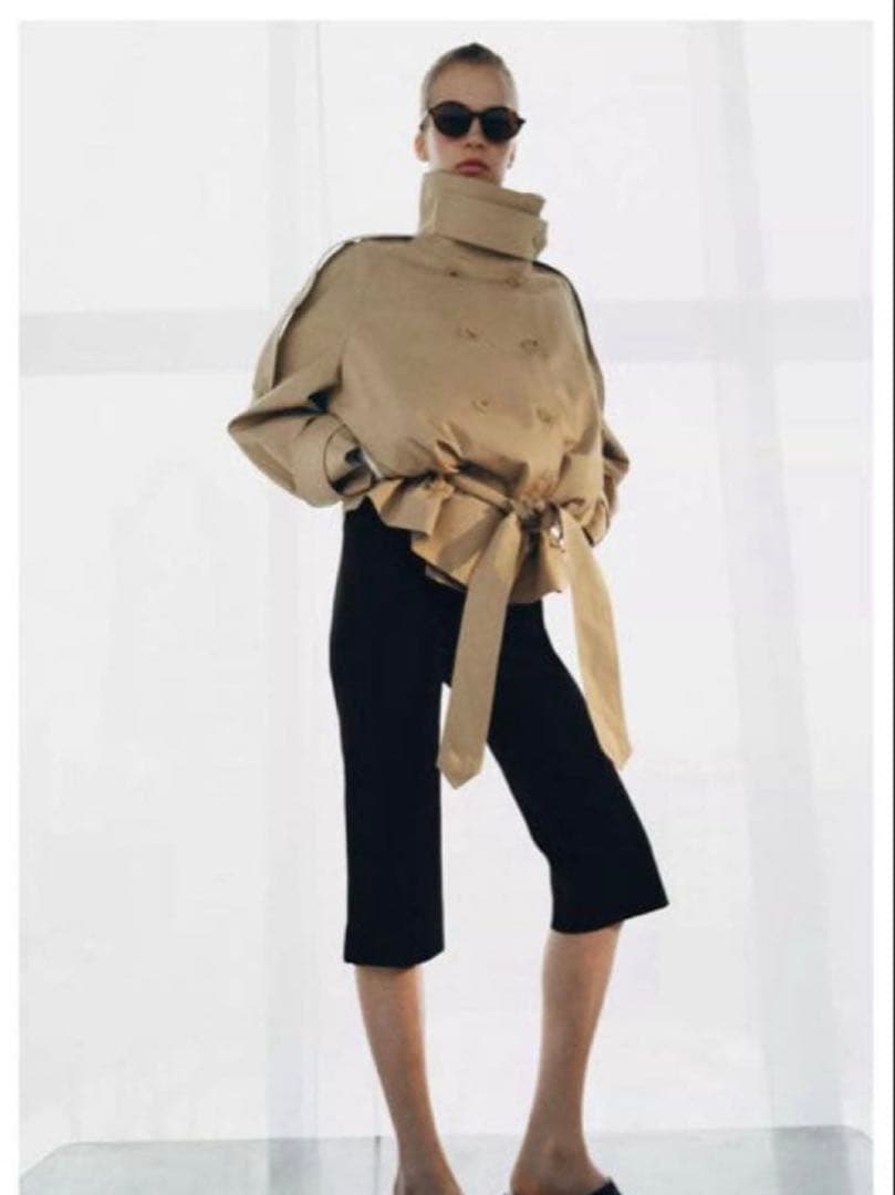 K*m様 新品⭐︎ZARA ショート丈ハイネックトレンチコートZWCOLLECT
