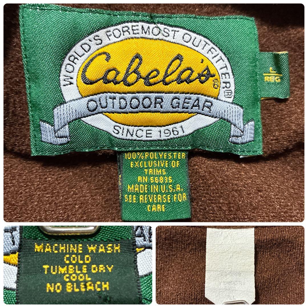 Cabela’s USA製 リアルツリー フリースベスト L フルジップ 90s