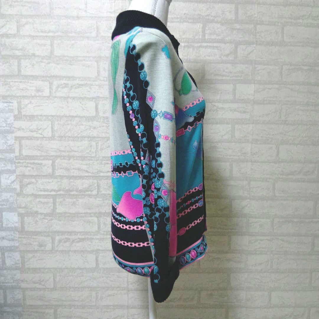LEONARD 良品✨️花柄・チェーン模様の長袖カーディガン