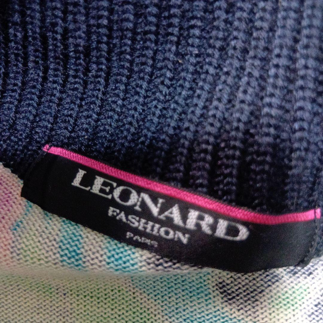 LEONARD 良品✨️花柄・チェーン模様の長袖カーディガン