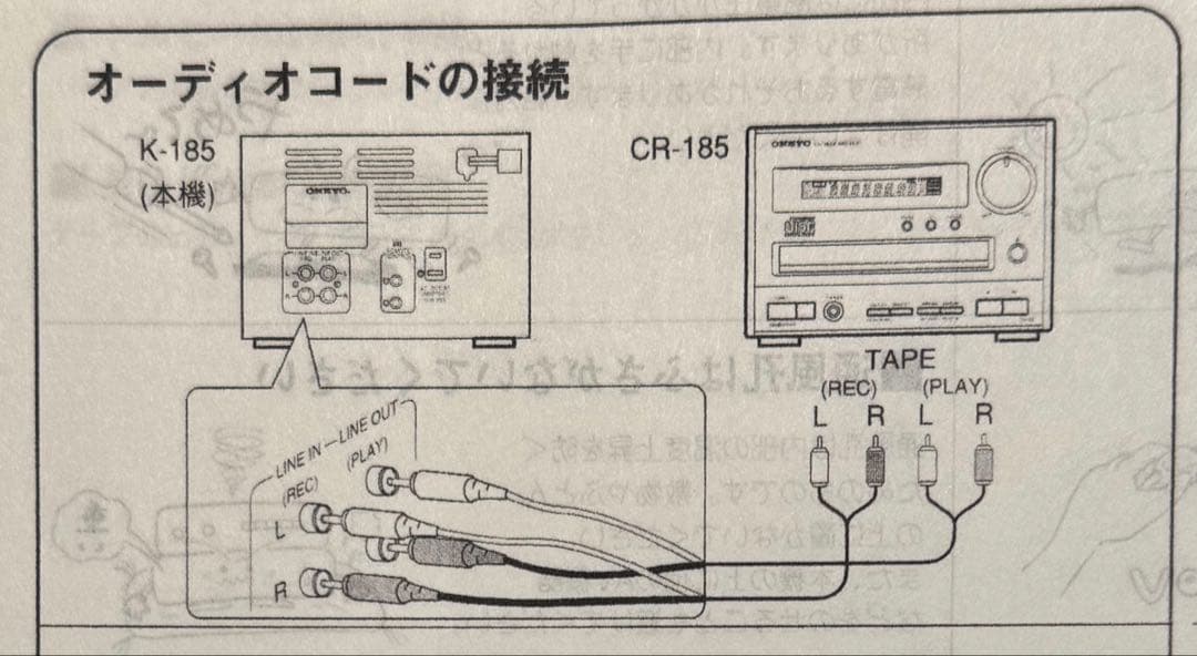 格安美品！整備済動作品オンキョー Onkyo K-185IIカセットデッキ送料込