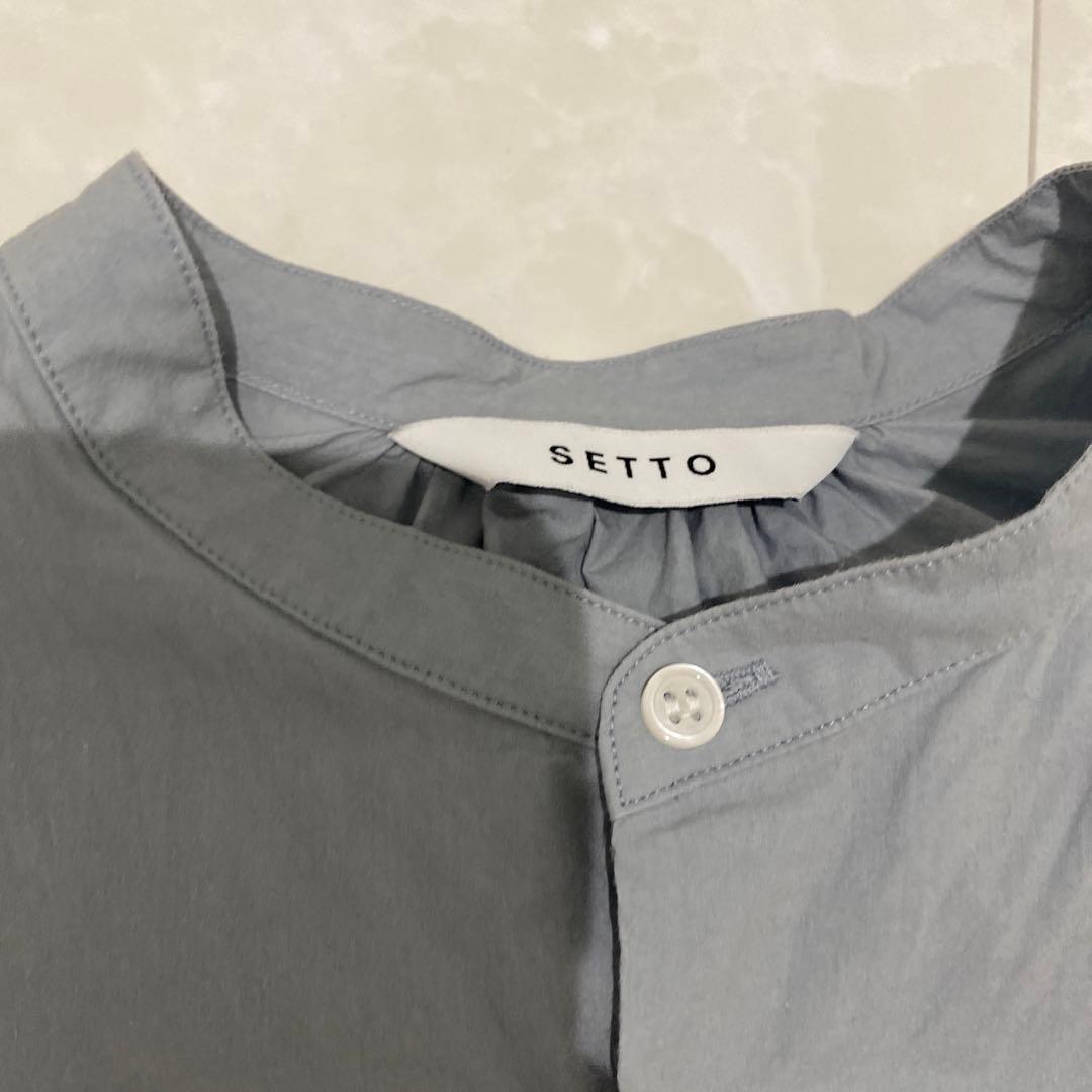 SETTO FARMS SHIRT 5分袖　サックス