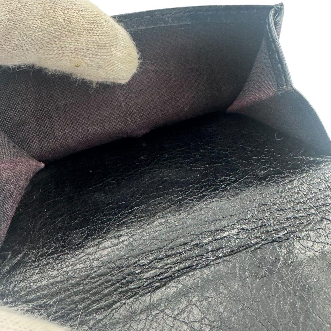 ✨入手困難✨バレンシアガ エッジシティ ミニウォレット 三つ折り財布 レザー 黒