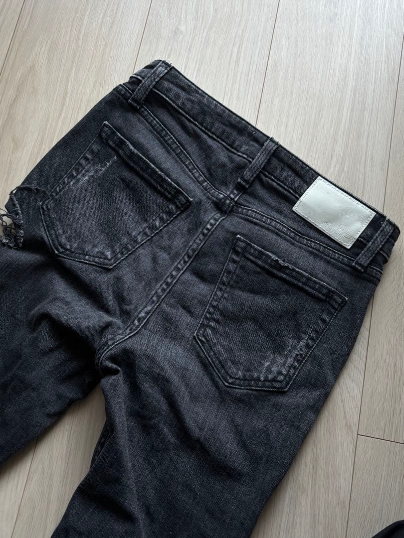 GYDA SIDE RIPPED スキニーデニムパンツM