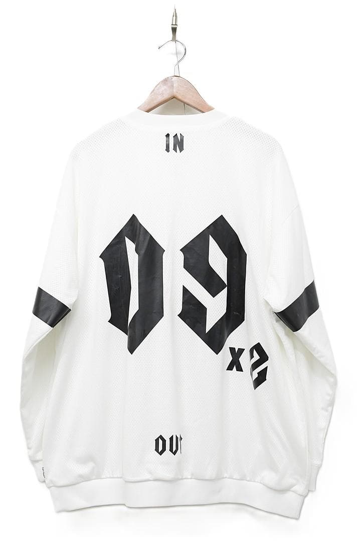 D588 Cph/Golf ダブルメッシュTEE 長袖 L 白 ゴルフ